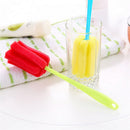 Plastic Feeding Cup Cleaning Tool Nipple Cleaner Baby Bottle Brush Sponge