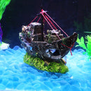 Fish Tank Decoration Cave Decor Sailing Boat Shipwreck Aquarium Sunk Ship  Newly