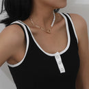 Clavicle Chain Chunky Chain Necklace Jewelry Accessories Simple Toggle Clasp