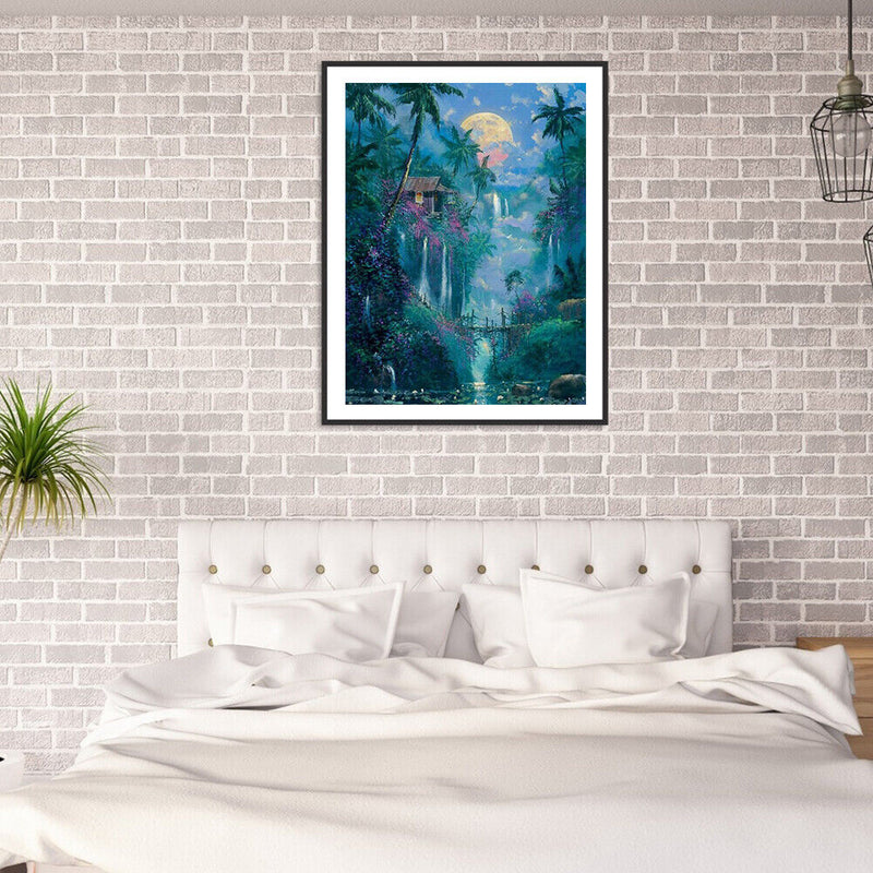 Woods Moon Oil Paint By Numbers Kits Canvas Drawing DIY Coloring Picture