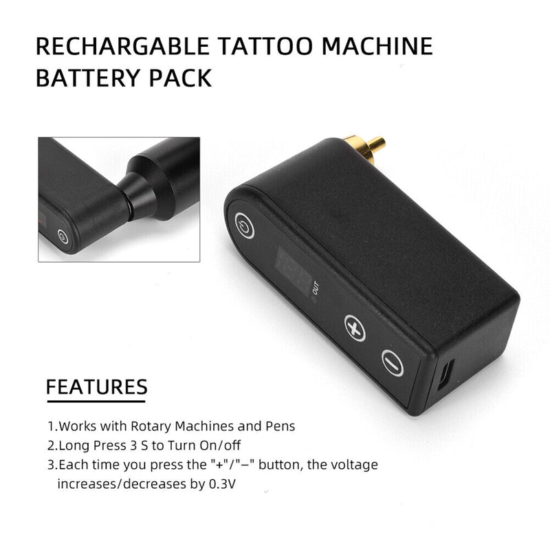 Mini Wireless RCA Connection Tattoo Power Supply for Tattoo Rotary Machine Pen