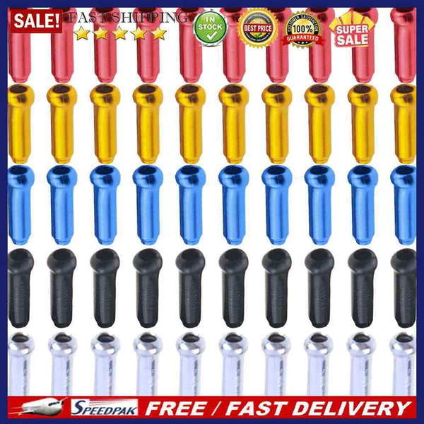 50pcs Aluminum Alloy Bike Bicycle Brake Shifter Inner Cable Tips Wire End C