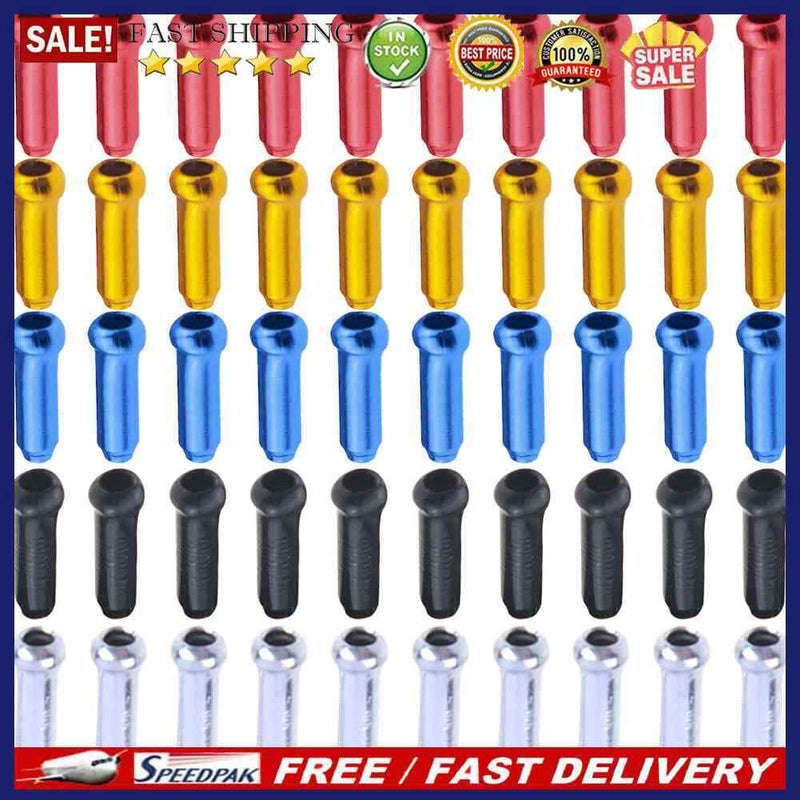 50pcs Aluminum Alloy Bike Bicycle Brake Shifter Inner Cable Tips Wire End C