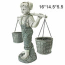 Decor Little Girl Garden Statue Outdoor Statues Two Tone Stone Garden Statues