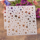 Star Hollow Lace Ruler Embossing Theme Template DIY Photo Album Drawing Tool