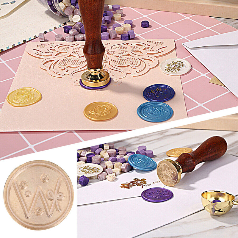 Round Wax Sealing Stamp Head Alphabet Letters Copper Stamps Craft Making Tools