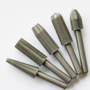 5pcs Wood Drill Rotary Steel File Metal Grinding Grooved Sanding Polish Tool