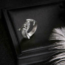 2 Pcs/Set Simple Adjustable Alloy Shark Open Rings Jewelry Gi1r Unisex O4J6