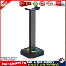 RGB Headset Stand with 3 USB 2.0 Ports Gaming PC Headphone Holder (Black) Newly