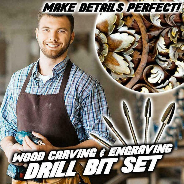 DIY Handmade Root Cutter Milling Bit Wood Carving Drill Chisel Engraving Tool