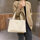 Fashion Solid Color Women Handbag Simple Large Capacity PU Shoulder Shopping Bag