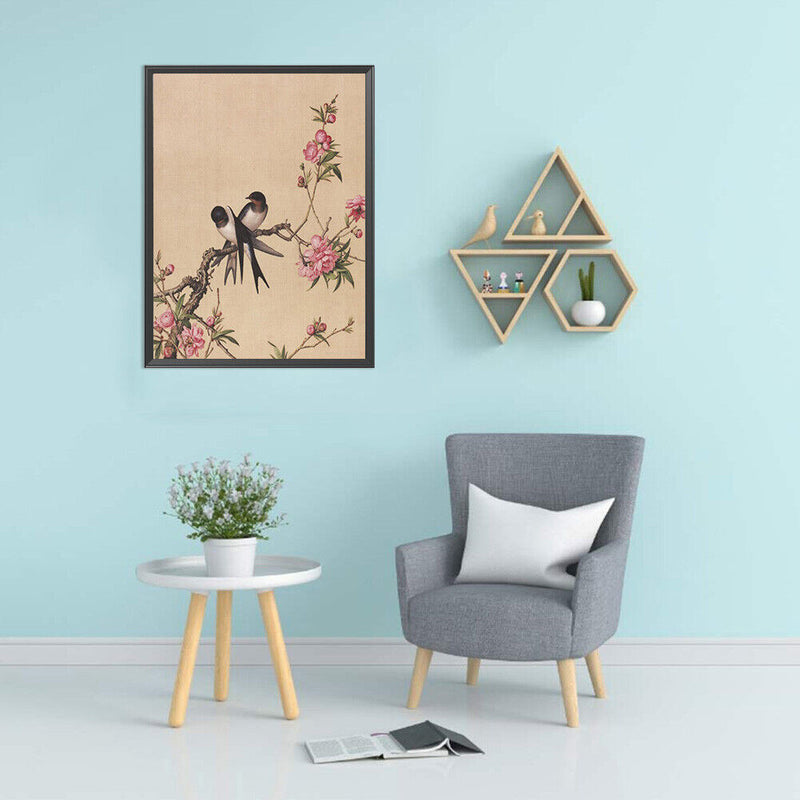 11CT Full Cross Stitch Flower Bird Stamped DIY Cotton Thread Printed Needlewo