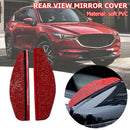 2pcs Universal Diamond Car Rearview Mirror Sun Visor Shade Rain Shield Eyebro