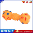 Colorful Dotted Dumbbell Shaped Squeeze Squeaky Faux Bone Pet Dog Toys