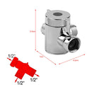 Bathroom Shower Head Diverter Three Way Valve ABS Plastic 1/2 Inch T-adapter