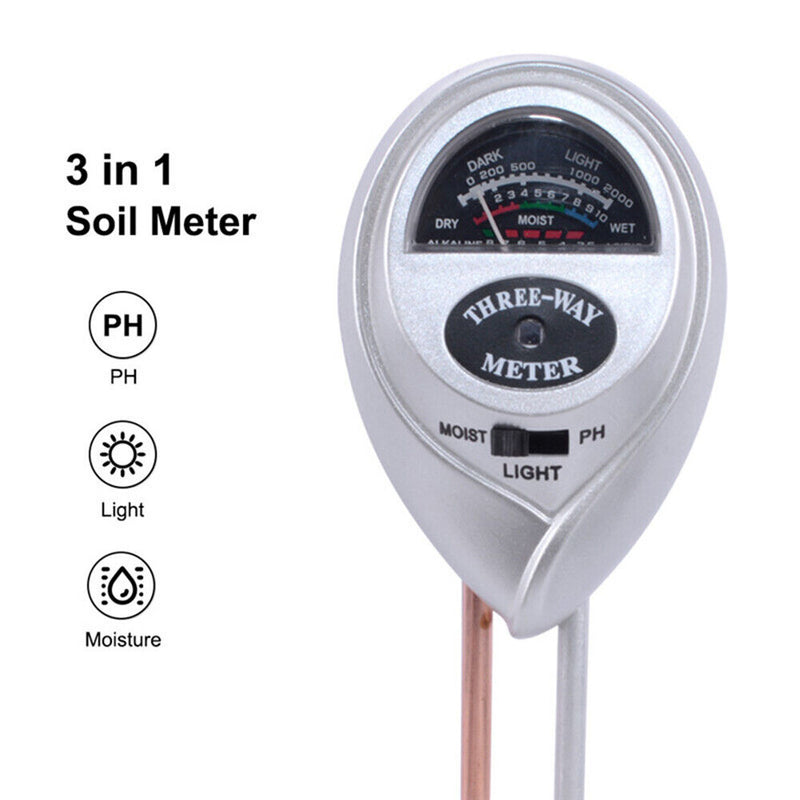 3 in 1 Soil Water Acid Moisture Sensor Soil Moisture Sunlight pH Me
