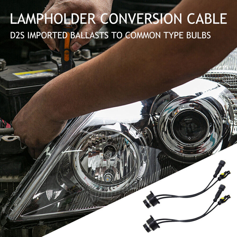 2pcs D2S D4S HID Ballast AMP Wire Harness Adapter Holder Socket Plug Cable Newly
