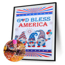 5D DIY Diamond Painting Kits Independence Day Gnome Partial Special Shape Dri