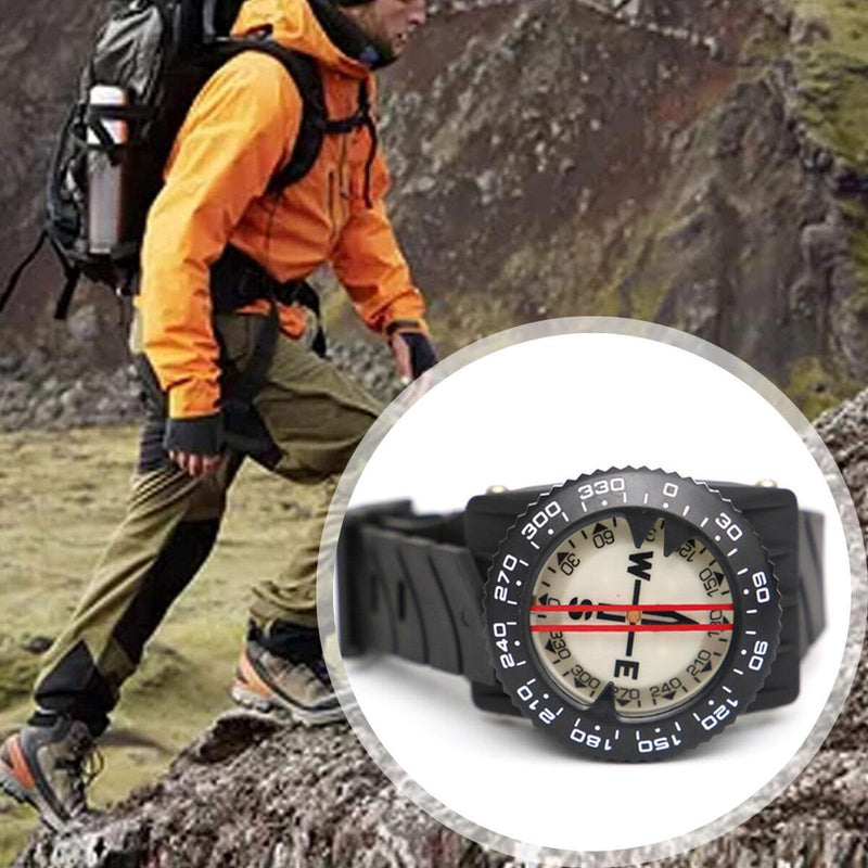 50m Diving Compass Underwater Cave Camping Compass With Wrist Strap Diving Watc&