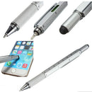 Ruler Notebook 6 In 1 Touch Pen Spirit Level Screwdriver Stylus Ballpoint