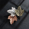 Women Party Leaves Brooch Pin Maple Leaf Brooches Lapel Brooch Corsage Pins