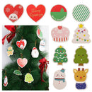 Envelope Christmas Greeting Cards Xmas Tree Ornament Hanging Tag Blessing Card