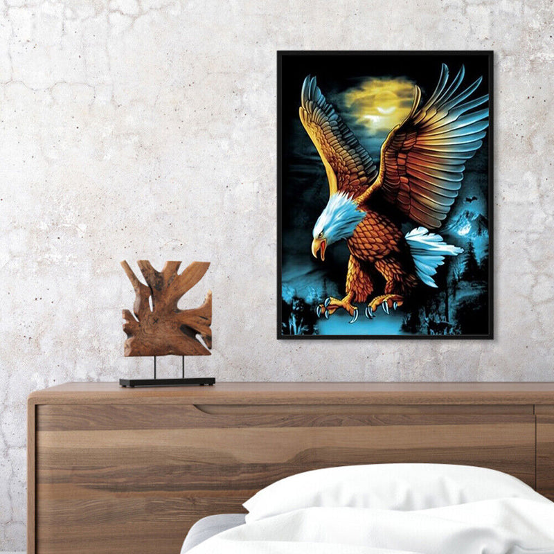 Flying Eagle Acrylic Oil Paint By Numbers Canvas Drawing DIY Hand Painted Art