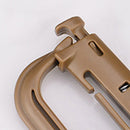 Outdoor D-Shaped Backpack Carabiner Plastic Steel Hanging Clasp (Khaki) Newly
