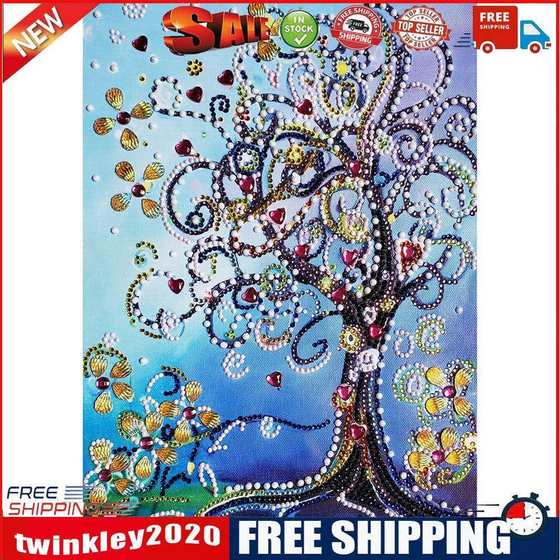 5D DIY Special Shaped Diamond Painting Cross Stitch Wall Art (D1026 Tree)