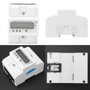 Digital 3 Phase 4 Wire Electric Energy Meter DIN Rail kWh Power Wattmeter Newly