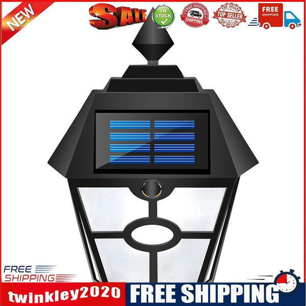 Retro Hex LED Solar Lamp Dynamic Falme IP65 Outdoor Path Ground Wall Light