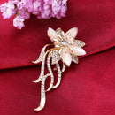 Chic Flower Crystal Enamel Brooch Clothing Pin Suits Dress Banquet Gift Newly
