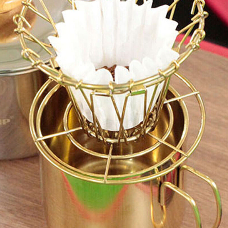 Folding Coffee Hand Drip Dispenser Coffee Making Filter Paper Holder Stand Ra