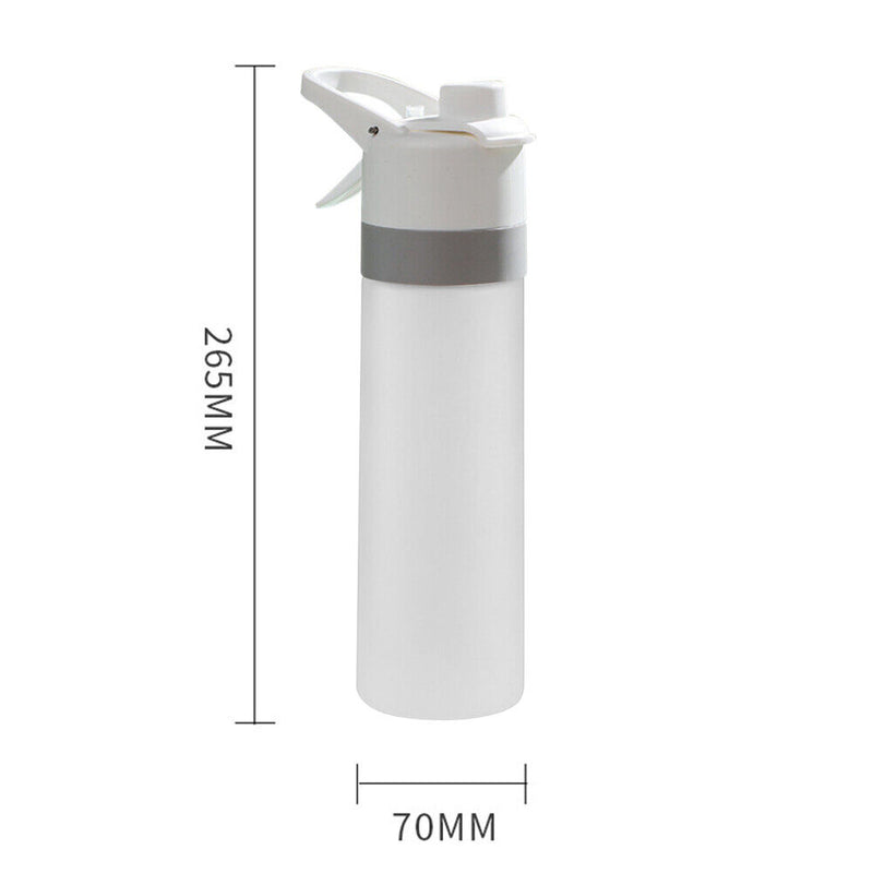 650ML Spray Water Bottle with Handle Plastic PC Frosted Space Cup (White) Newly