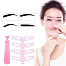 4 Pairs Eyebrow Grooming Stencil Kit Template Women Shaping Makeup Shaper A6U4