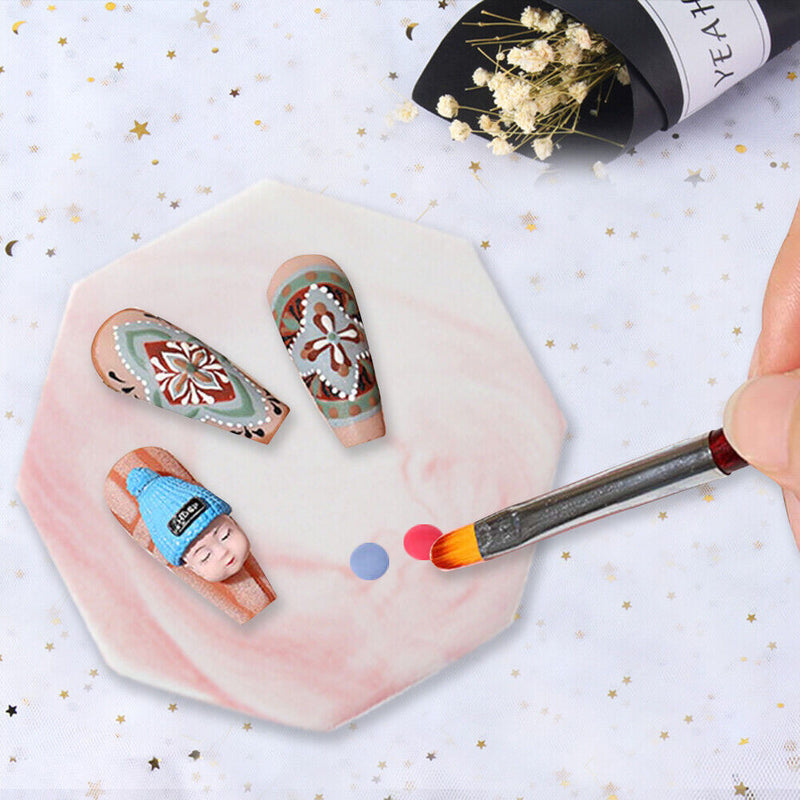 Practical Retro Nail Art Palette Nail Tips Plate Showing Stand Practice Tool