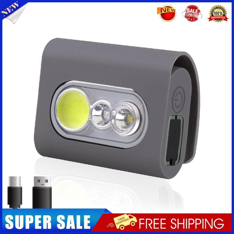 XPG+COB LED Running Clip Light Waterproof 5 Modes Sports Jogging Flashlight