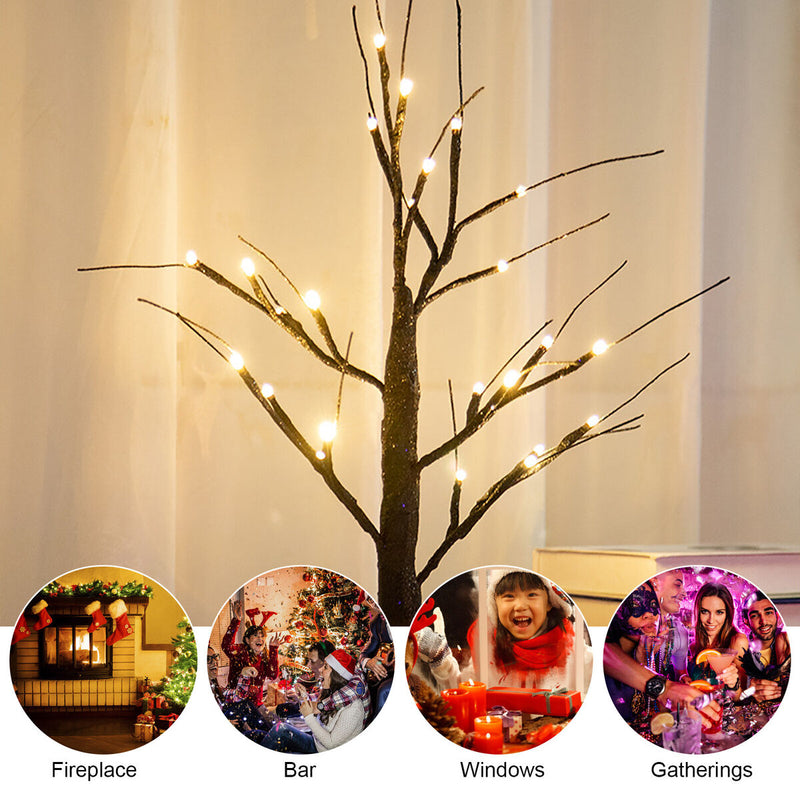 Birch Tree Lighted Artificial Branches Tree Decoration for Home Party Festival