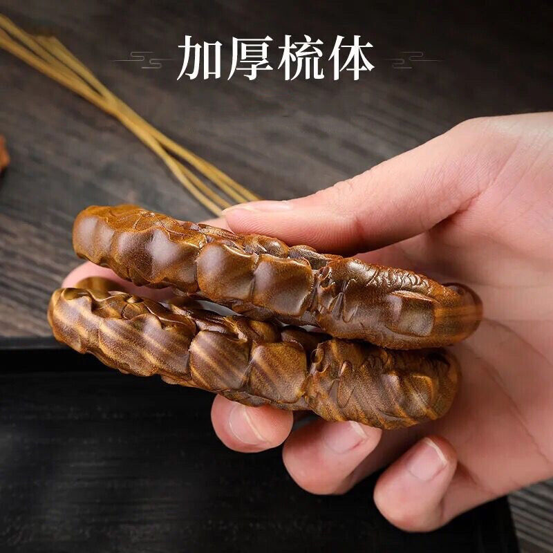 Carving Sandalwood Massage Comb Meridians Comb Health Hair Therapy Wooden Comb