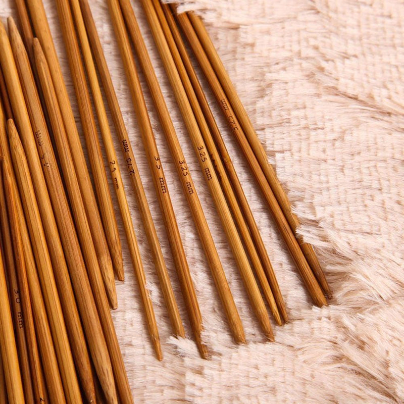 Weave Tool Handles Double Pointed Bamboo 11 Sizes Knitting Needle Cochet Hooks
