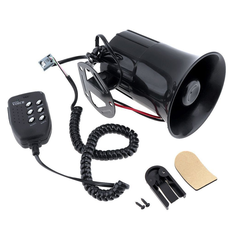 Emergency Sound Amplifier 12V 100W 6 Sounds Speaker for Car Boat Van Truck