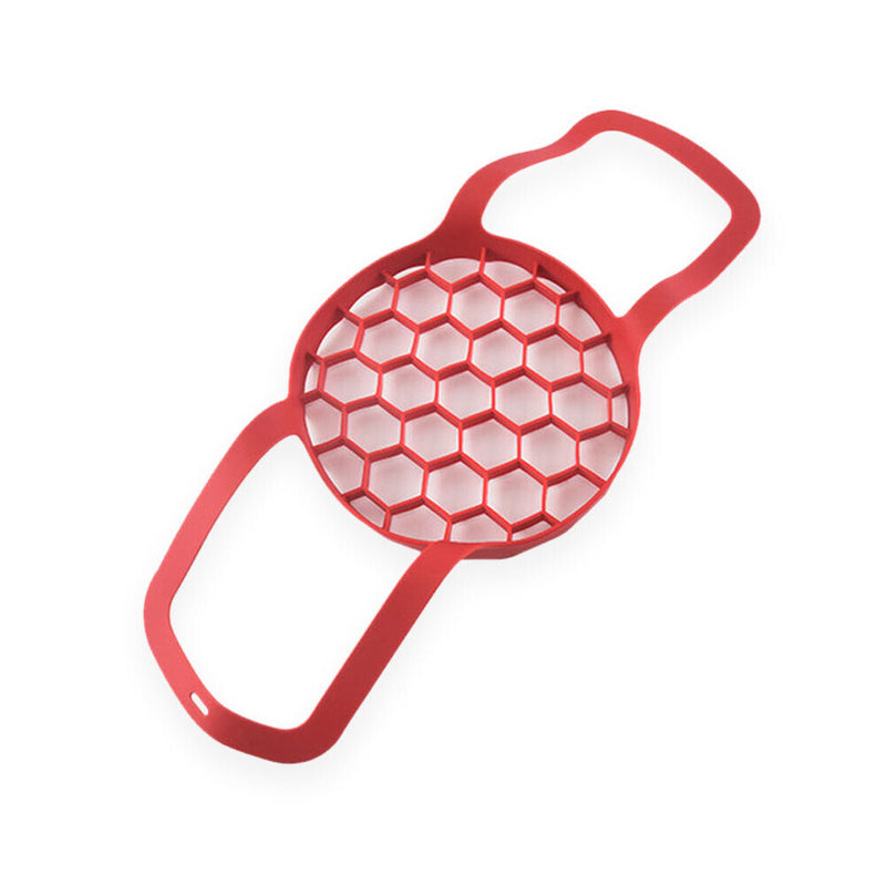 Portable Silicone Food Sling Steamer Multifunction Egg Steamer Rack (Red) Newly