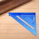 7 inch Angle Ruler Metric Measuring Ruler Woodworking Try Square (Blue) Newly