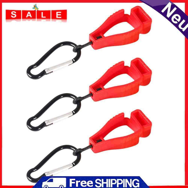 9pcs Glove Grabber Clamp Catcher Safety Working Clip Holder Hanger (Red)