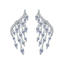 Stud Earrings Drop Dangle Rhinestone Ear Stud Ear Clip Angel Wings Earrings