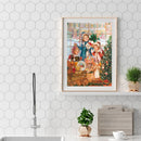 Diamond DIY Warm christmas Full Round Drill Rhinestone Picture