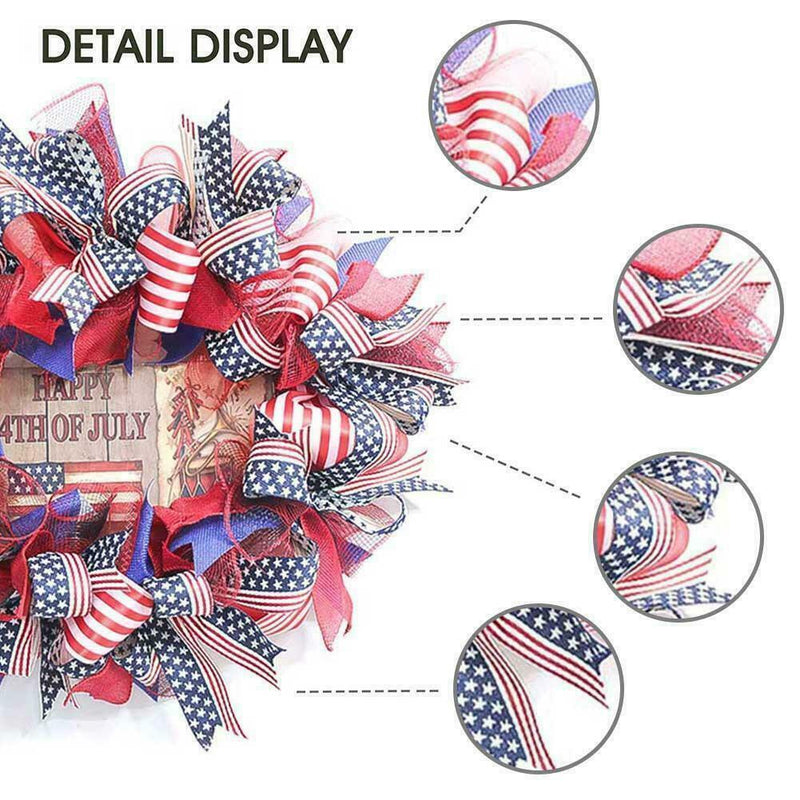 Independence Day Wreath 4Th of July Wreaths Decor Decoration Door Front