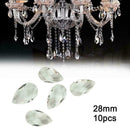10x 28mm Clear Glass Crystal Prism Tear Drop DIY Pendant Chandelier Jewelry U0J9