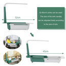 Telescopic Sink Holder-Plastic Adjustable Drainer Sink Tray Sponge Holder