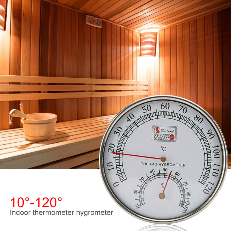 Thermometer Hygrometer Metal Case Sauna Room Temperature and Humidity Meter